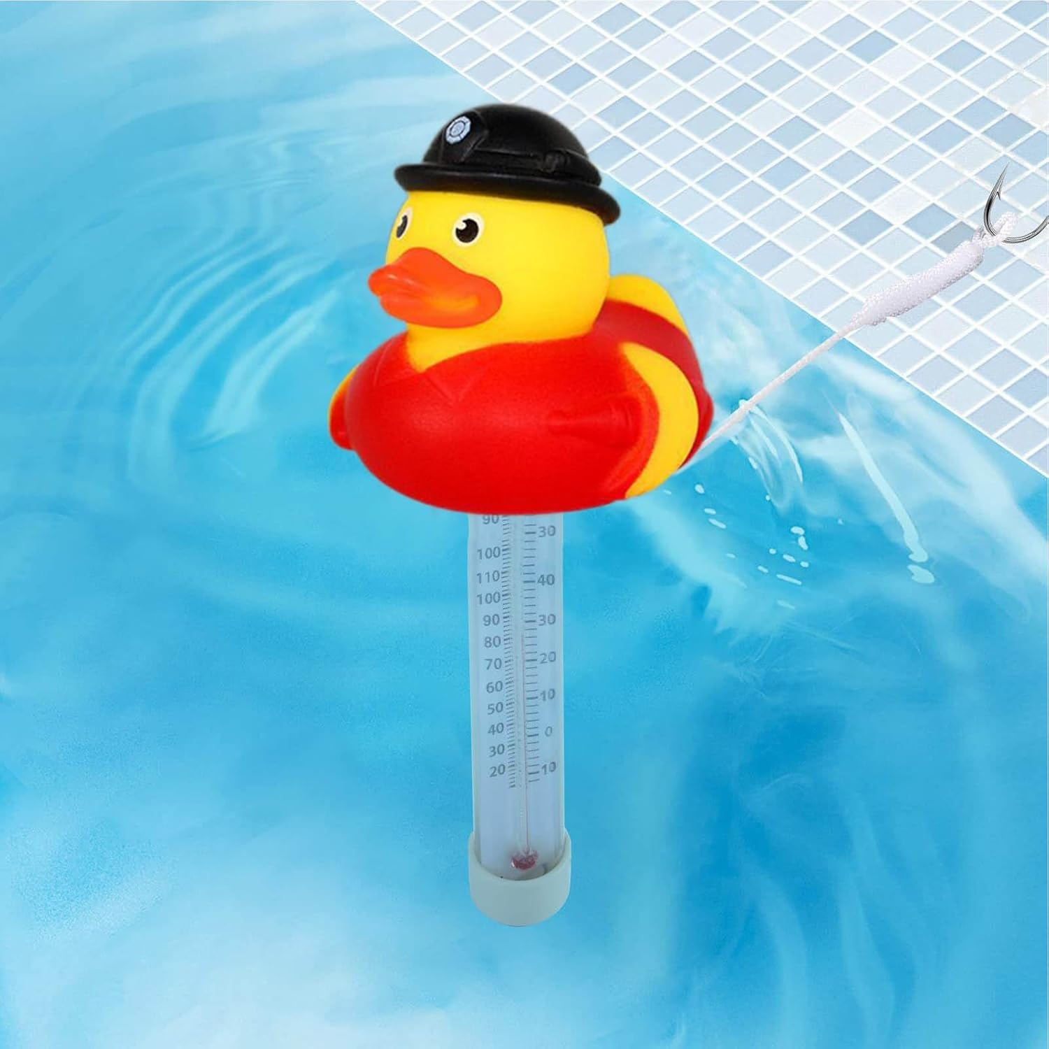 Bath Thermometer, Pool Thermometer, Water Thermometer, Garden Thermometer, Floating Pool Thermometer, Rubber Duck Floating Water Thermometer, Pool Thermometer Solar Digital Floating image number 6