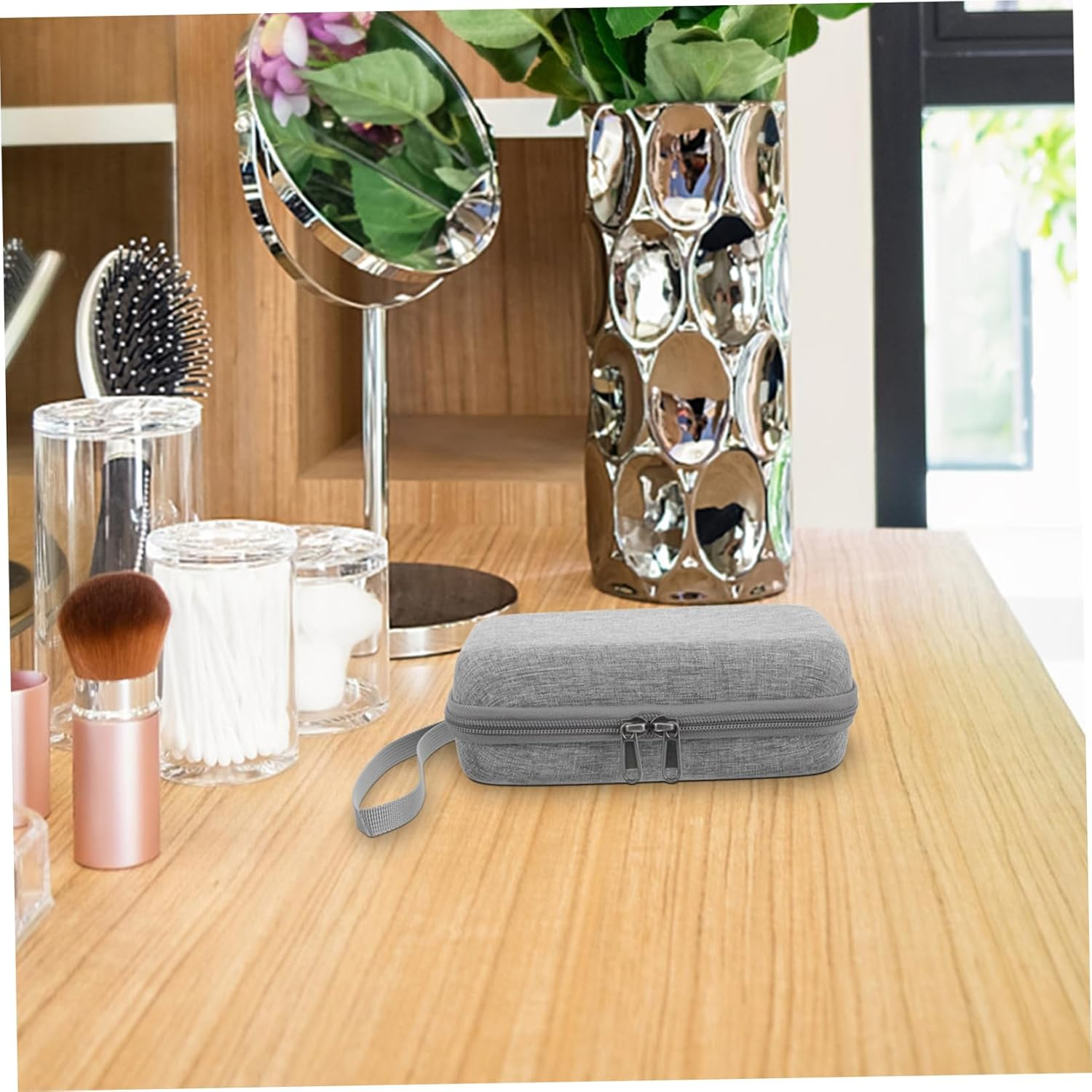 Luggage Mobile Shell Tote Bag Small Suitcase Hard Cosmetic Case Suitcase Purse Wash Bag Suitcase Sponge Cell Phone Miss Toiletry Box Wallets Make up PTZ/109/122 image number 3