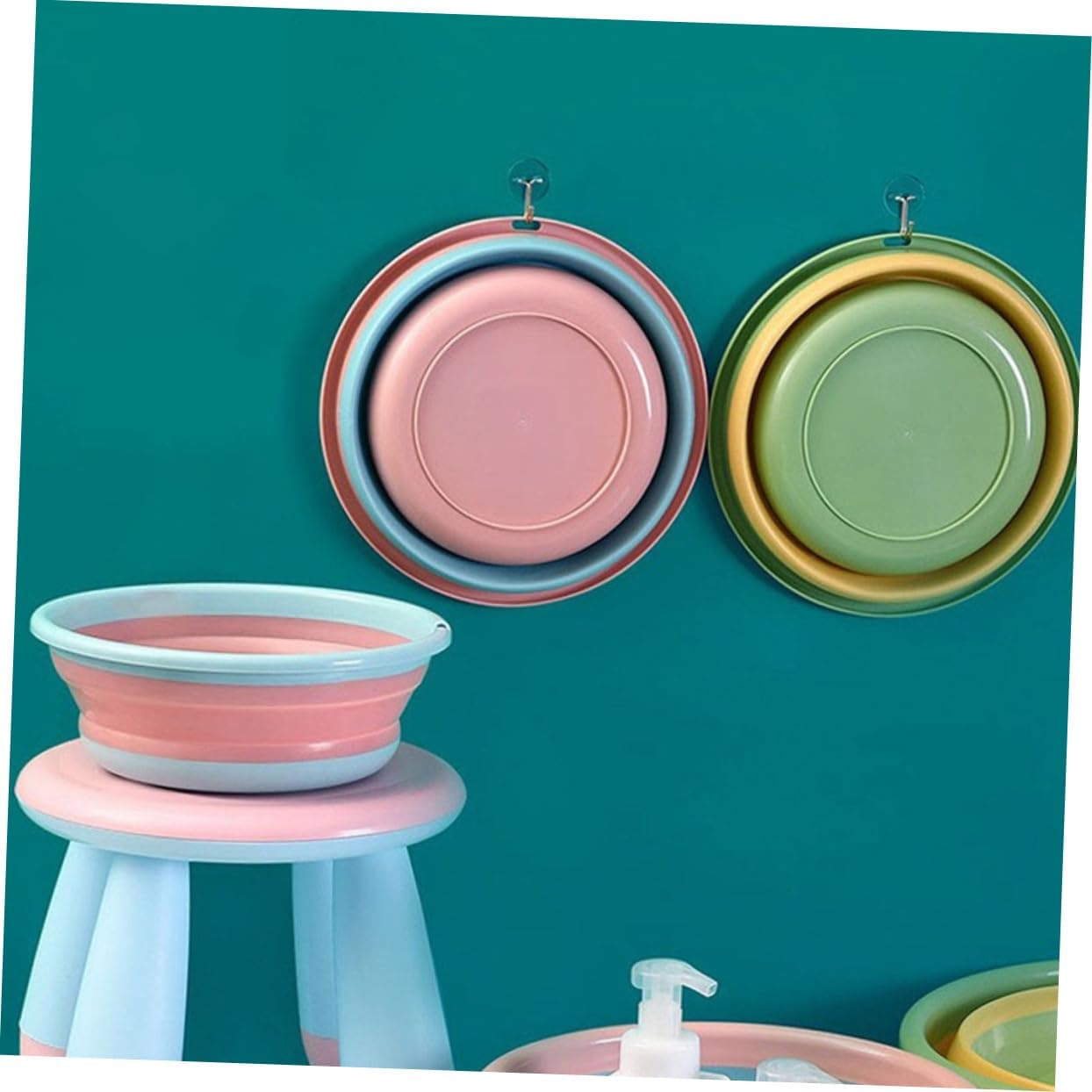 BCOATH Portable Foldable Foot Bath Basin Multipurpose Household Foot Soak Bucket Compact Bath Tub image number 4