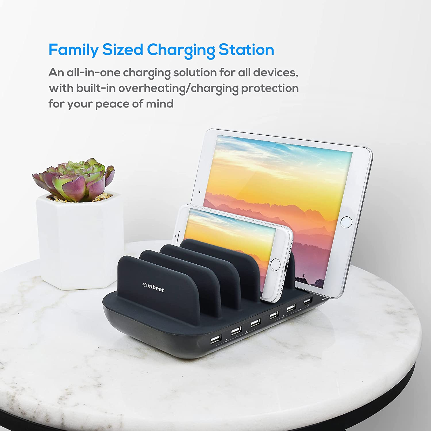 Mbeat Gorilla Power 60W 7 Port USB-C and USB Charging Station image number 4