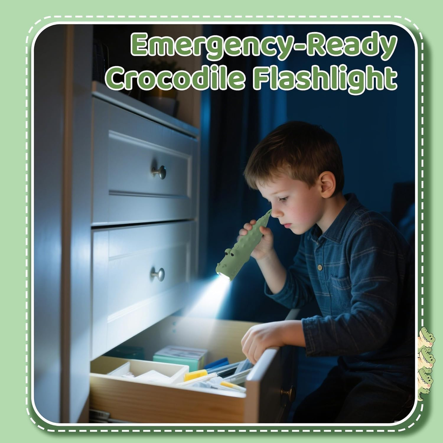 Phoselpida Silicone LED Flashlight,Rechargeable Cute Animal Shaped Silicone Flashlight,Crocodile and Dog Flashlight,Gifts for Camping Essentials Gear,Birthday,Christmas and New Year (2PCS) Dog Torch image number 2