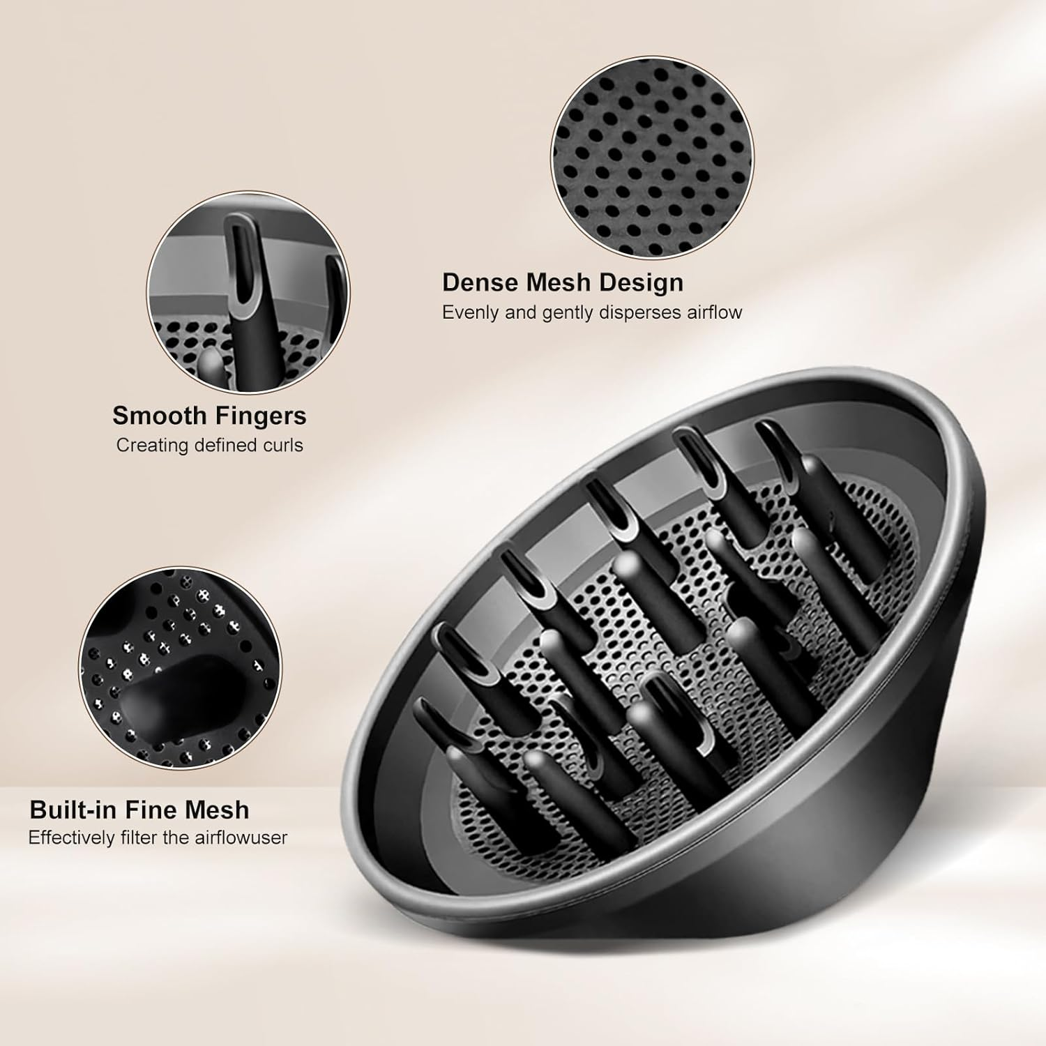 Hair Diffuser Nozzles Attachment for Dyson Supersonic Hair Dryer HD01 HD02 HD03 HD04 HD08 HD15 image number 5