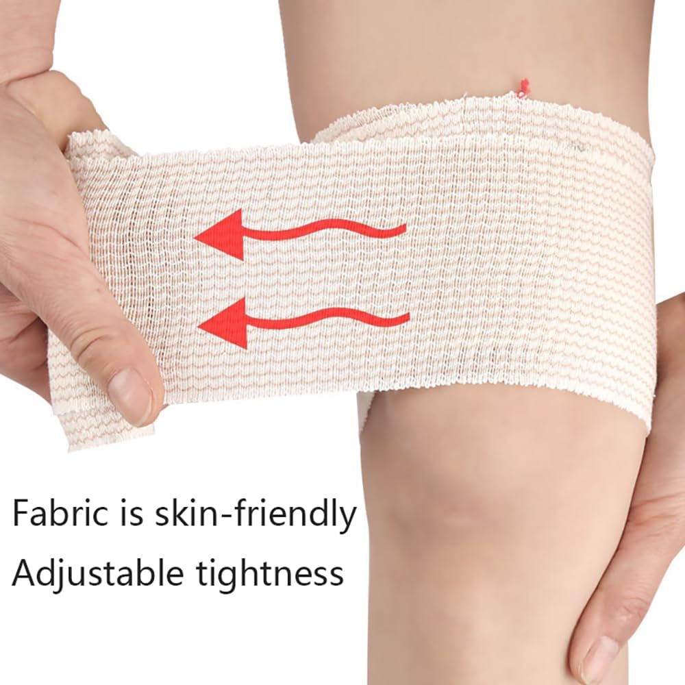 Heatunk Premium Elastic Bandage Wrap - 6-Pack (2X2", 2X3", 2X4") - Self-Closing Compression Support for Foot, Ankle, Wrist, and Knee image number 2