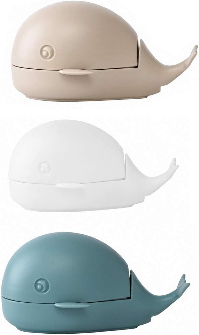 Plastics Washing Brush 3Pcs Creative Little Whale Washing Brush,Fingernail Scrub Brush Toe Cleaning Brush Handle Grip Nail Brush Cleaning Clothes Shoes Foot Scrubber Brushes (White+Blue+Beige, 12.8) image number 4