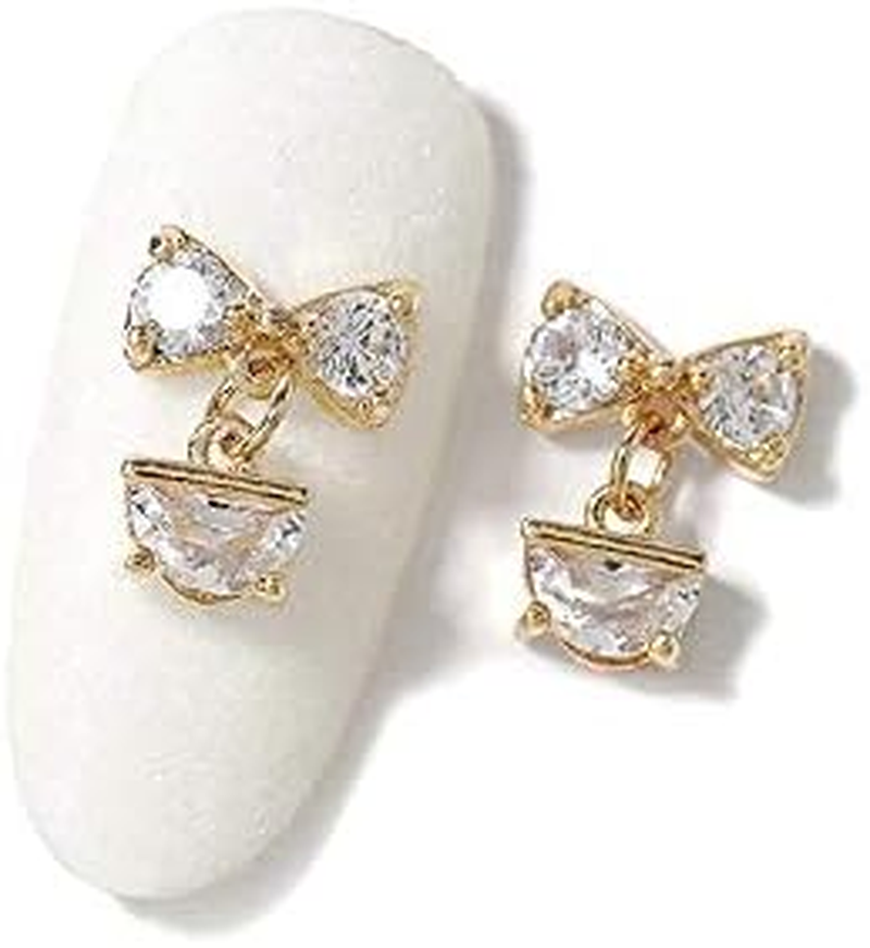 HANGQINGHENG 2-Piece Nail Jewelry Zircon Rhinestone Decoration Alloy Nail Decoration (Color : 159 16)