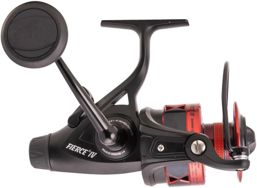PENN Fierce IV Liveliner Saltwater Spinning Reel &ndash; Versatile Sea Fishing Reel for Boat, Kayak, Shore, Spinning, Jigging, Surf, and All-Round Use, Black/Red image number 2