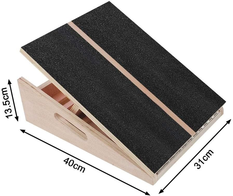 Professional Wooden Slant Board, Adjustable Incline Board and Calf Stretcher, Stretch Board - Extra Side-Handle Design for Portability (Black Full Cover) image number 1