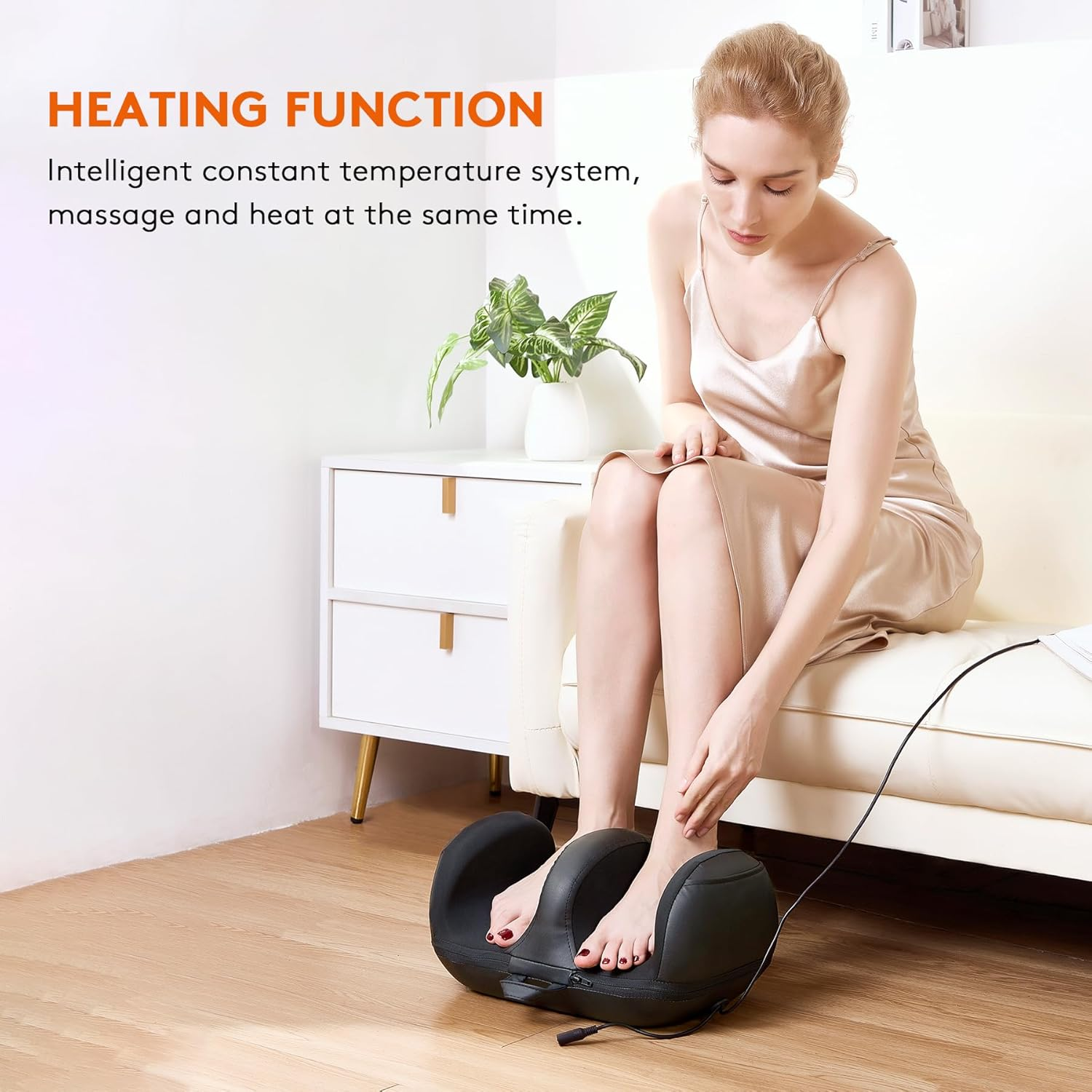 AERLANG Foot Massager with Heat, Cordless Deep Tissue Foot Massage Machine for Foot and Calf Massage, Home or Office Use image number 5