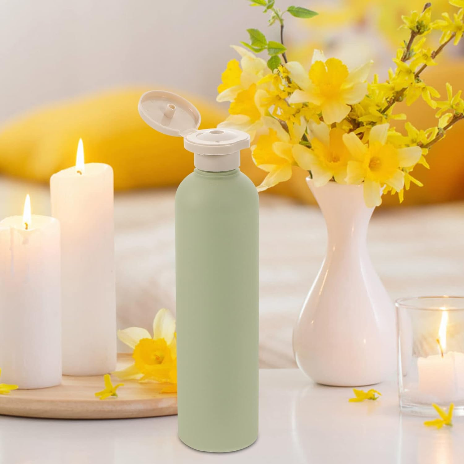 STOBAZA 5Pcs Plastic Refillable Travel Bottles Flip Cap for Conditioner and Shampoo Empty Squeeze Bottle for Lotion image number 6