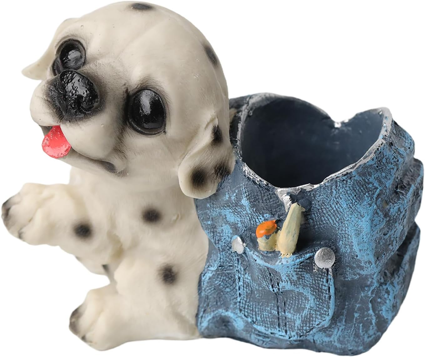 Aiokuo Cute Dog Pen Holder Stand &ndash; White Puppy Desk Organizer, Pencil Cup & Makeup Brush Holder for School, Home & Office image number 1