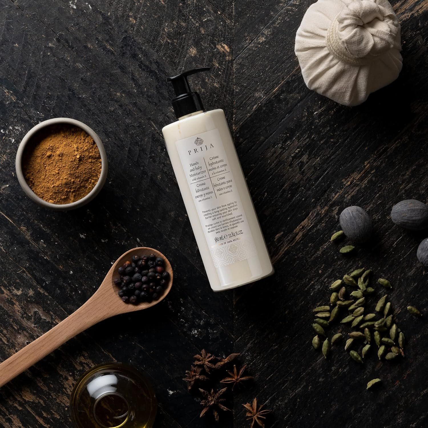 Prija Hands and Body Moisturiser Hydrates and Protects the Skin with Vitamin E, Helps Protect Skin from Ageing by Creating Long Lasting Hidration, Vegan Friendly 380Ml image number 6