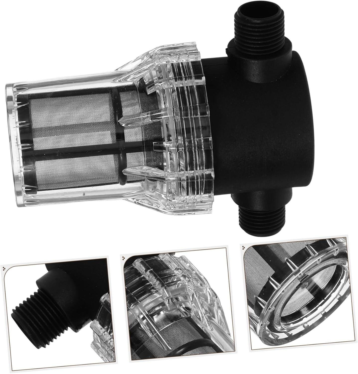 Kisangel Small Hose Inline Water Filter with Pump Strainer Mesh Grit Screen for Rv and Caravan Water Tanks Easy Install with Inner Outer Thread Interface image number 3