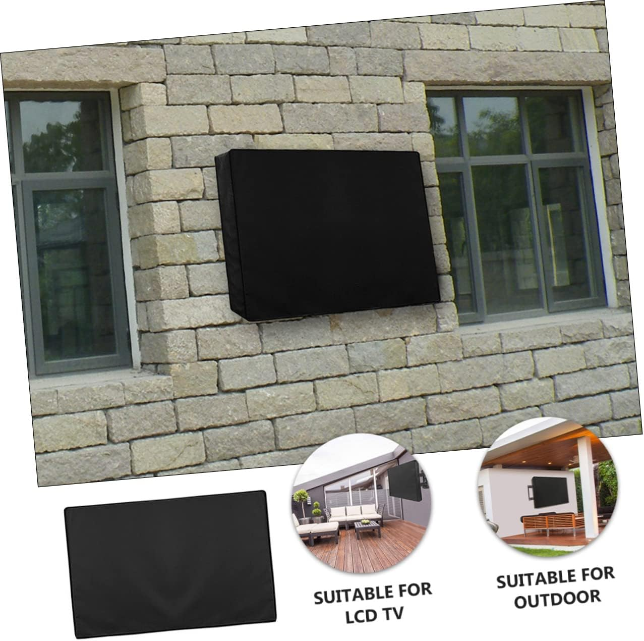 BRIGHTFUFU Tv Set Cover Outdoor Protector for Lcd Screens Seamless Design to Prevent Scratches and Dust Made from Oxford for Outdoor Use image number 1