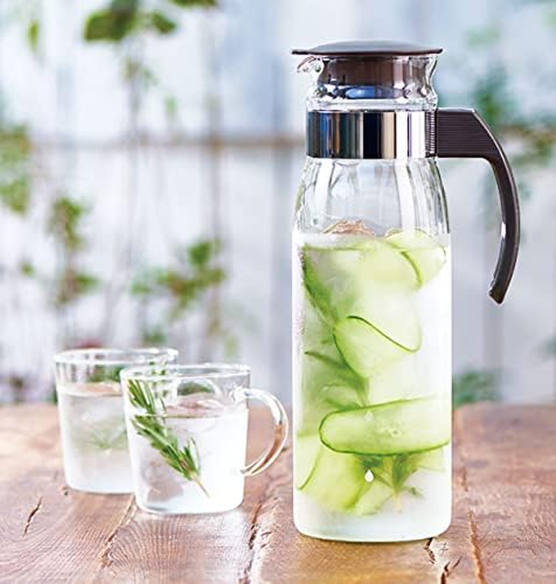 Hario Slim Water Jug with Handle, 1400Ml, White,Off-White image number 2