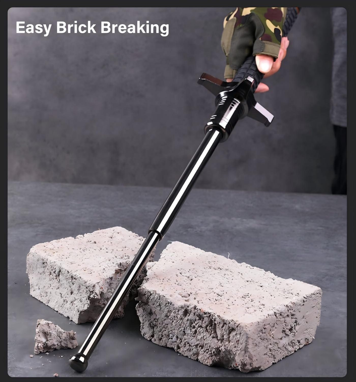 OUHINFU Collapsible Hiking Poles, Telescopic Trekking Pole, 32"/78Cm Extended Length, Anti-Slip Grip with Carry Bag, Ultralight for Hiking, Camping, Mountaining, Backpacking, Walking (Titanium Black) image number 5