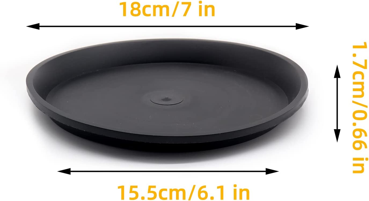 Plant Saucer Valuehall 5Pcs Plastic Plants Trays Durable Plant Pot Saucer Flower Pot Drip Trays round Garden Plant Saucer Plastic Plant Saucer Drip Trays for Indoors Outdoor Gardening V7K09 (6 Inch) image number 5
