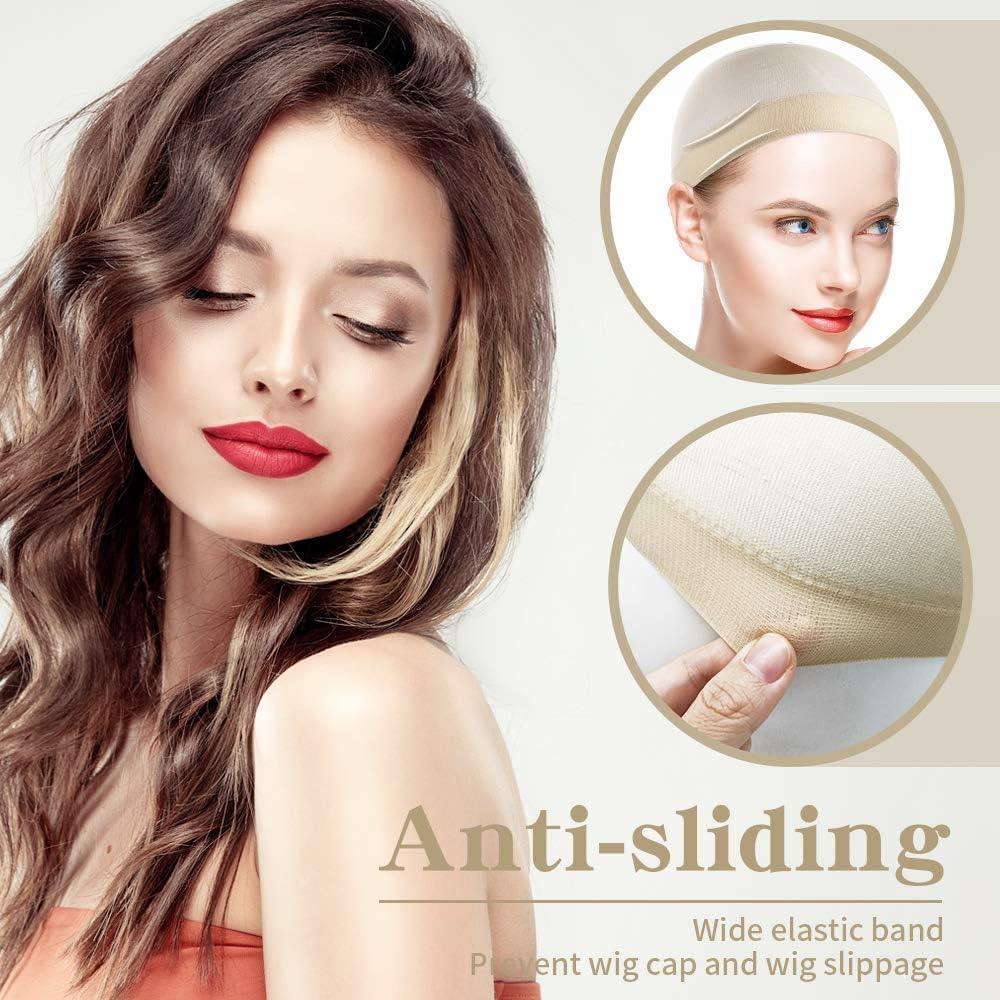 Dreamlover 12 Pack Stocking Wig Caps, Nude