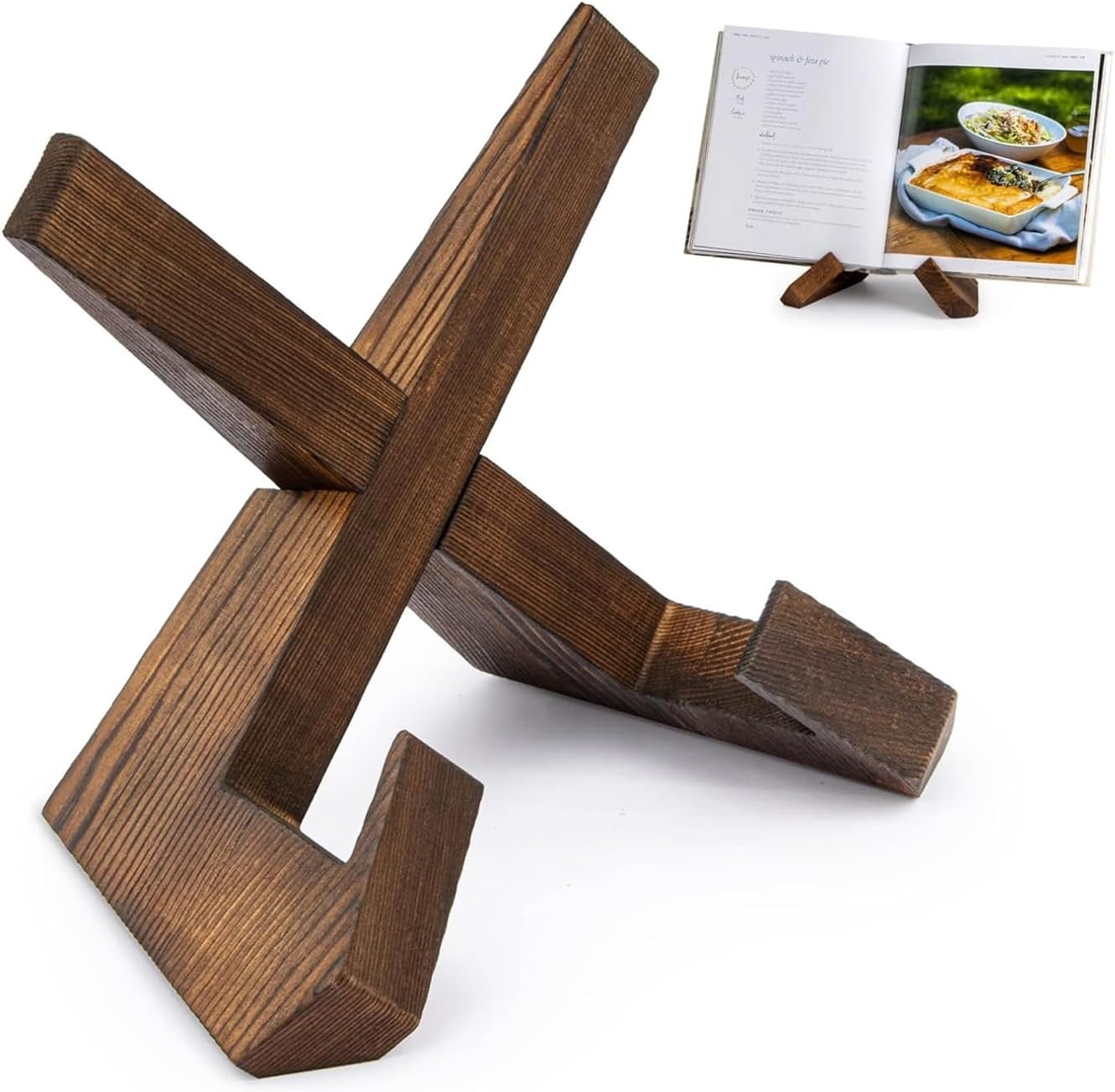 Cookbook Stand Book Stand for Reading Cookbook Holder for Kitchen Recipe Book Holder for Counter Display Stand for Tabletop Multifunctional Display Stand for Tablets, Recipe Books, Photos image number 3