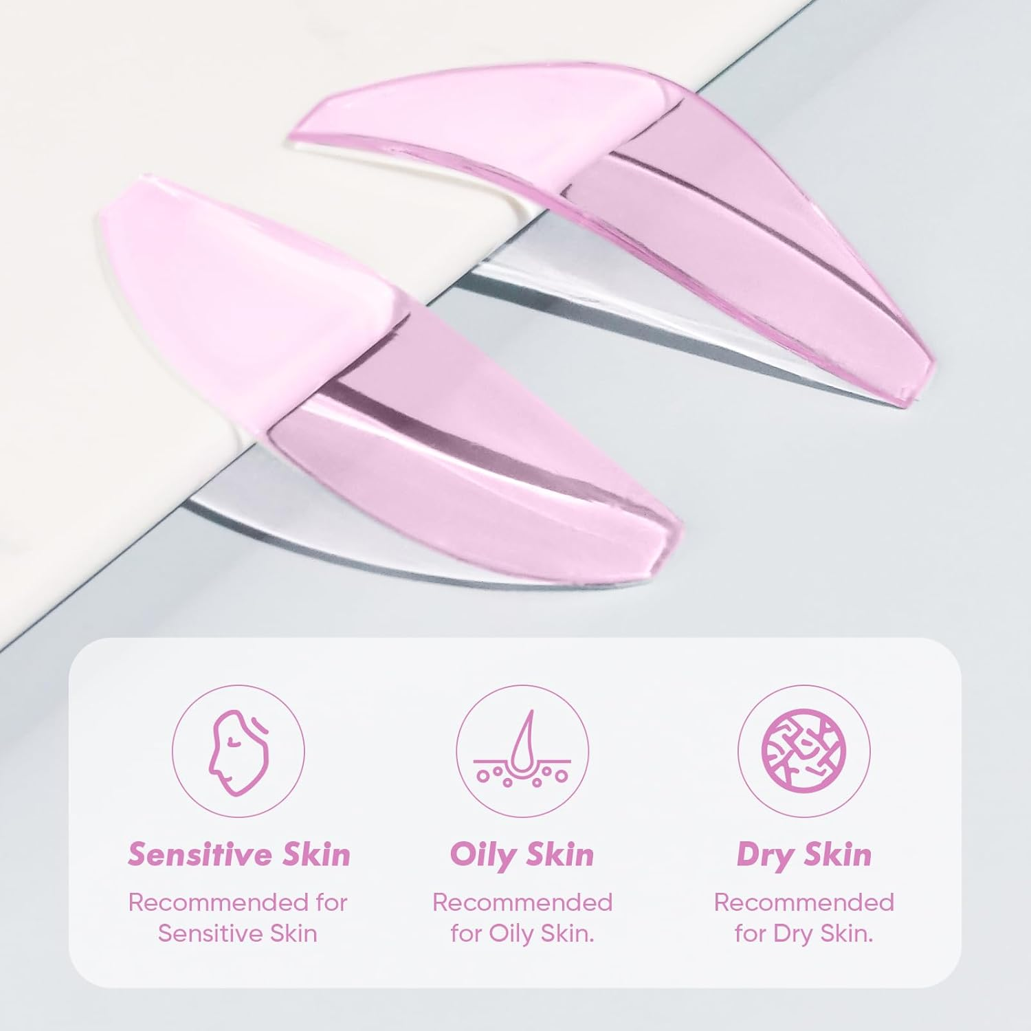 Lomansa Eyelash Lift Pads, Lash Lift Shields, Only for Perming No.1, Ultra Thin and Sticky, Multiple Use as Eye Patches or Eyelash Lift Tape for Salon (Rose) image number 6