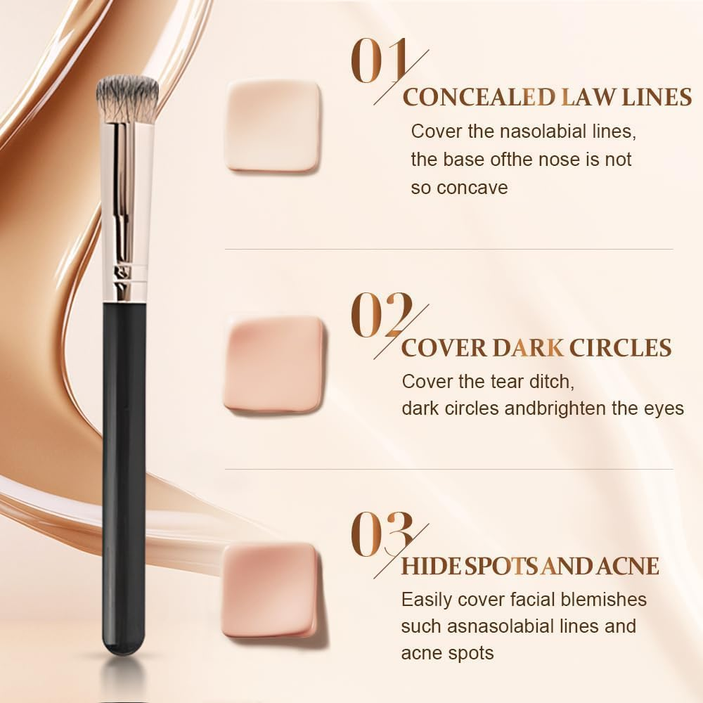 Colored Clay CC Undereye Corrector, under Eye Color Corrector for Dark Circles with Brush,Conceal Hydrating Concealer for Women,Colored Clay CC Undereye Concealer (Light-Medium Peach-2) - Light-Medium Peach-2 image number 5