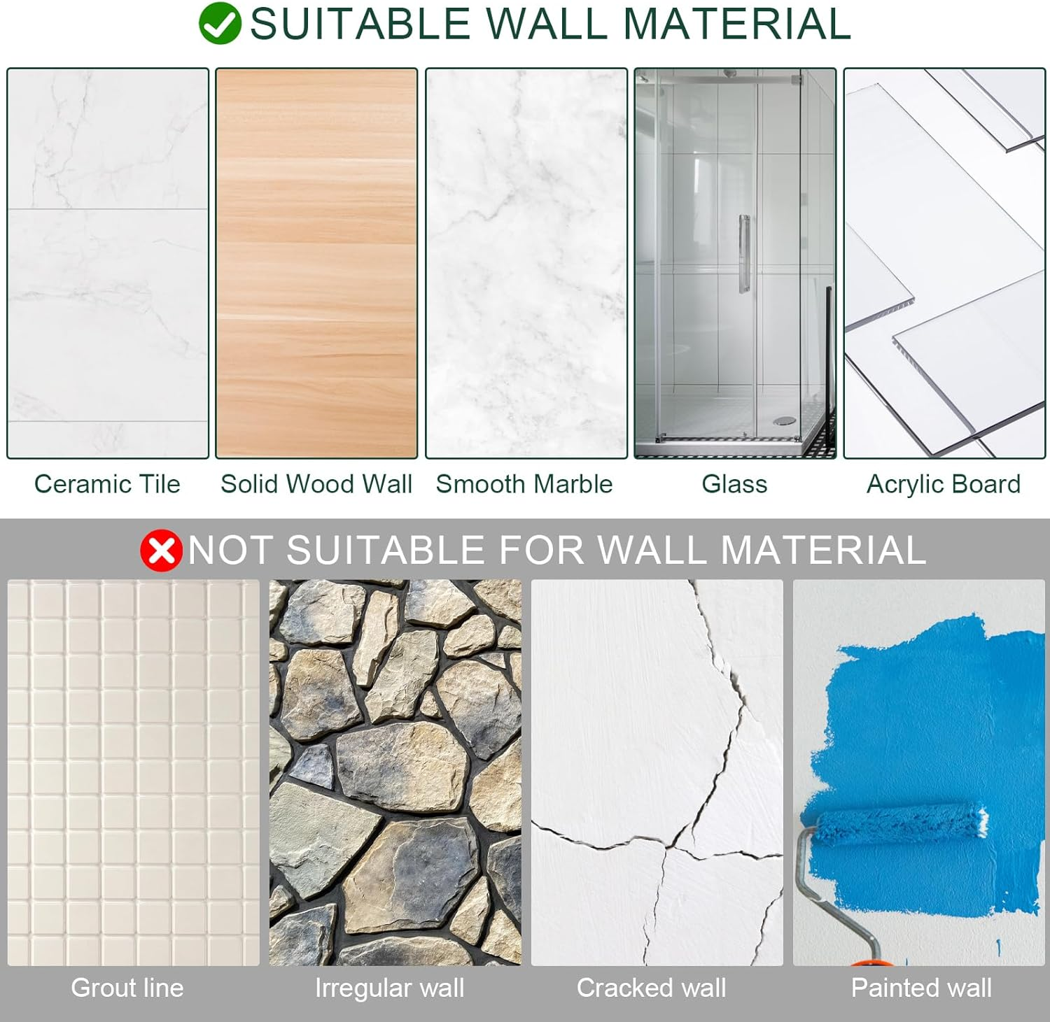 Sunzone 2 Pack Suction Grab Bars, Grab Bar for Elderly,Heavy Duty Shower Handle,Bathroom Grab Bars for Seniors,Removable Shower Handrails image number 5