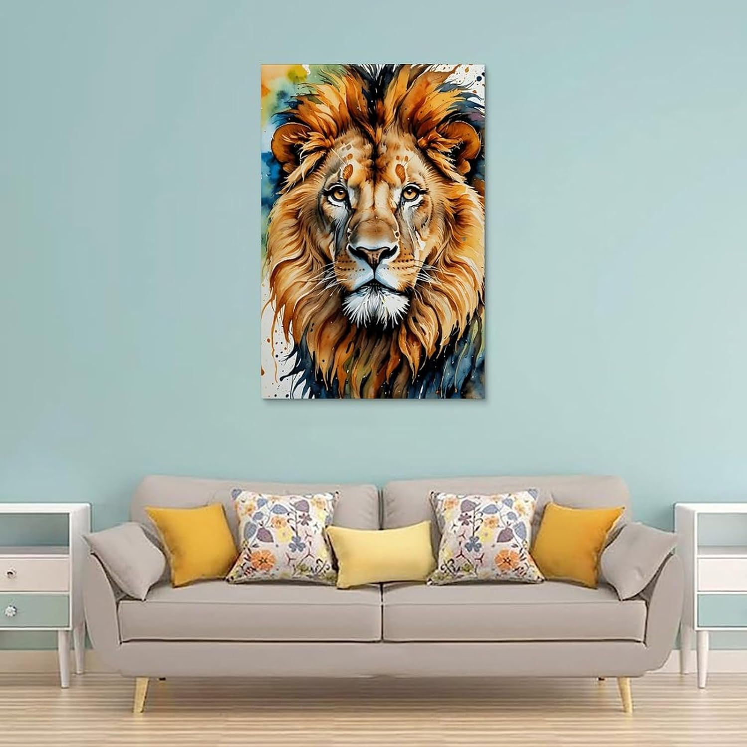 Lion Poster Poster Canvas Painting Wall Art Picture Home Decor Print for Bedroom Living Room Dorm Study Bar Office 16X24Inch(40X60Cm) Unframe-Style image number 6