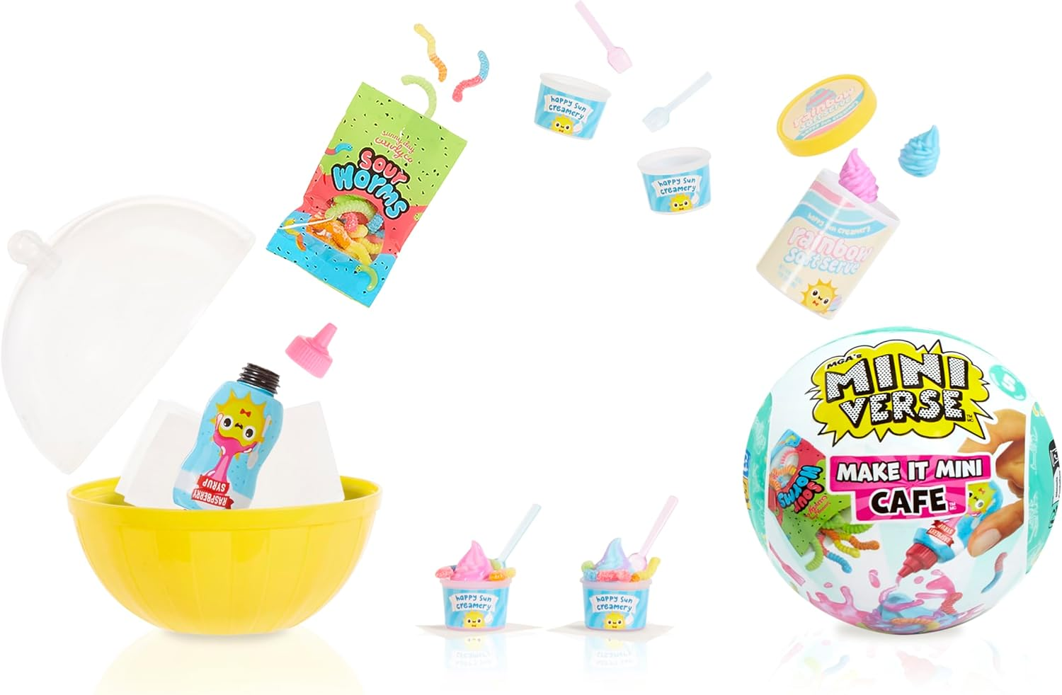 Mga&rsquo;S Miniverse Make It Mini Cafe Series 5 - Includes 1 Ball, Collect All 8, Mini Collectibles, Blind Packaging, DIY, Resin Play, Replica Food, for Collectors & Children Ages 8+, NOT Edible image number 1