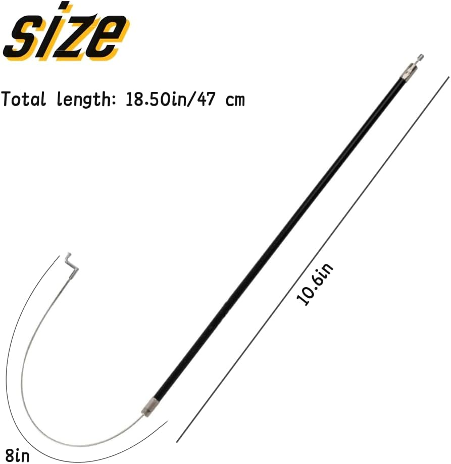 41371801107 Throttle Control Cable Compatible with Stihl Trimmer, Fit for Models FS85, FS80, FS75, FC85, HT75, HT85, KA85, KM85 and KM75, Lawn Mower Throttle Cable for D Loop Handle image number 1