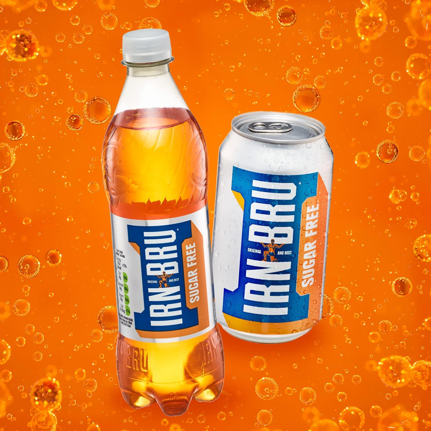 IRN-BRU Sugar-Free Diet, 24 Pack Zero No Sugar & Low Calorie Fizzy Drinks Multipack Cans - 24 X 330Ml Cans image number 4