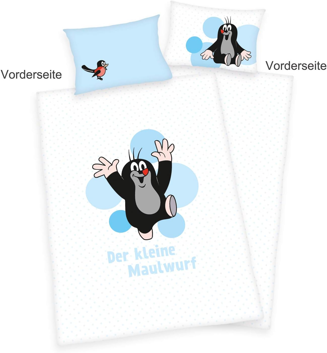 Herding Bedding Set, Cotton, Blue/White, 40 X 60 Cm,100 X 135 Cm - Blue/White image number 1