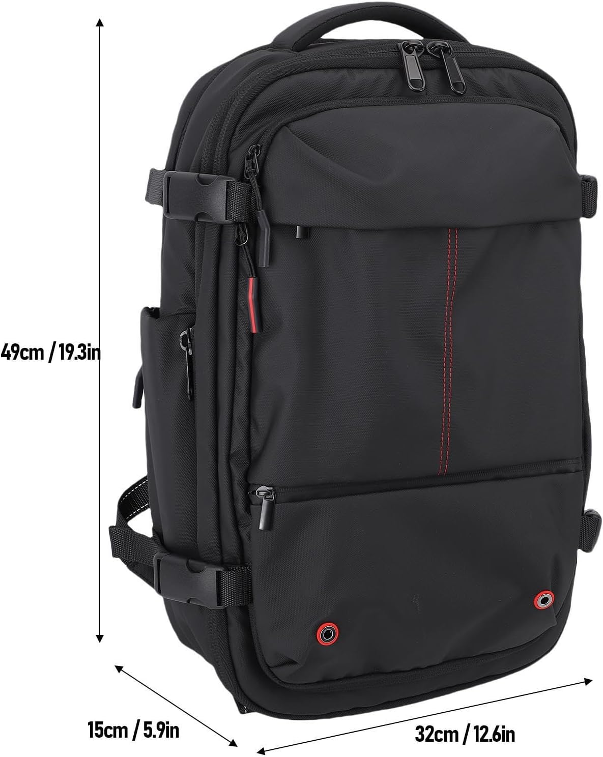 60L Vacuum Backpack Water Expandable with Password Lock & Type C Interface for Travel, 17 Inch Laptop Bag image number 6