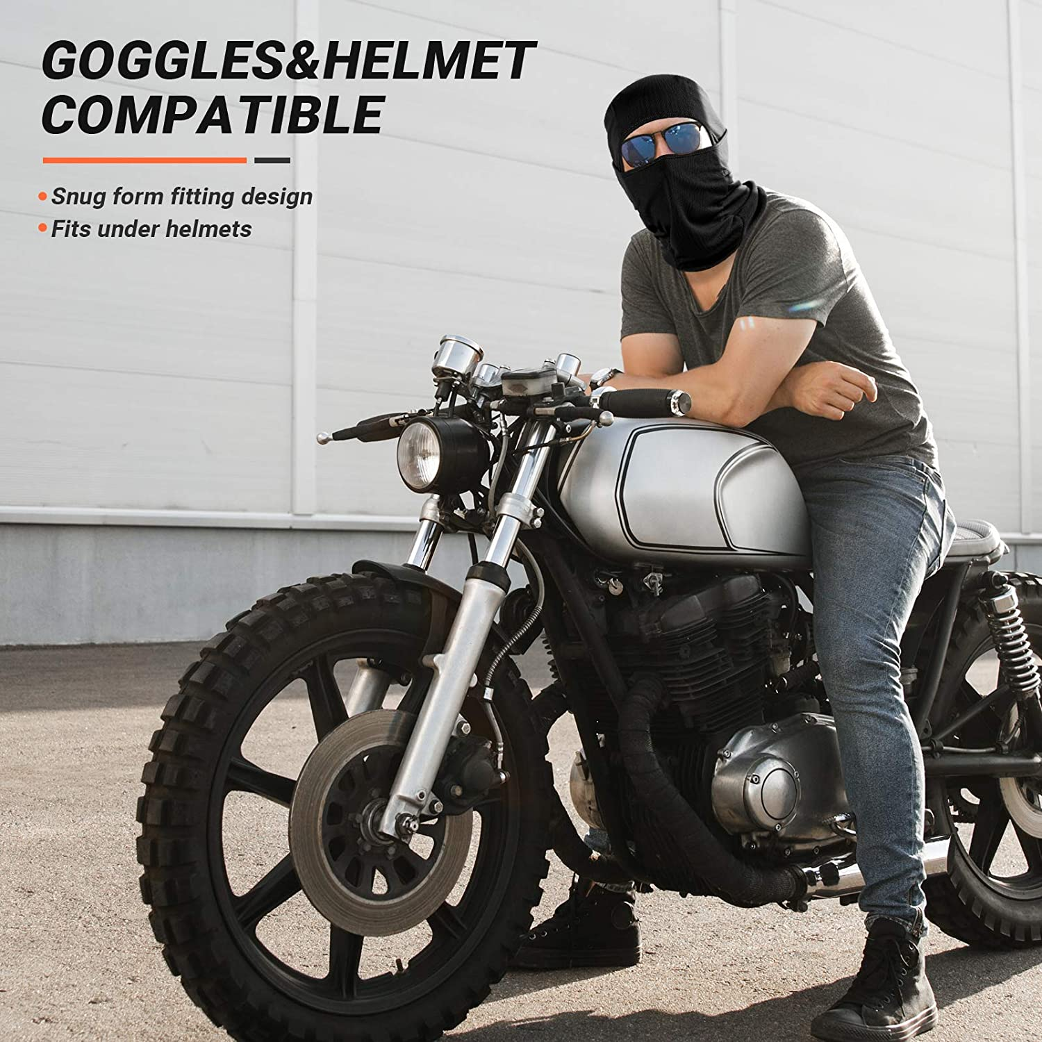 VULKIT Balaclava Face Mask UV Protection Men'S Balaclavas for Motorcycle Fishing Hiking Skiing - Green image number 5