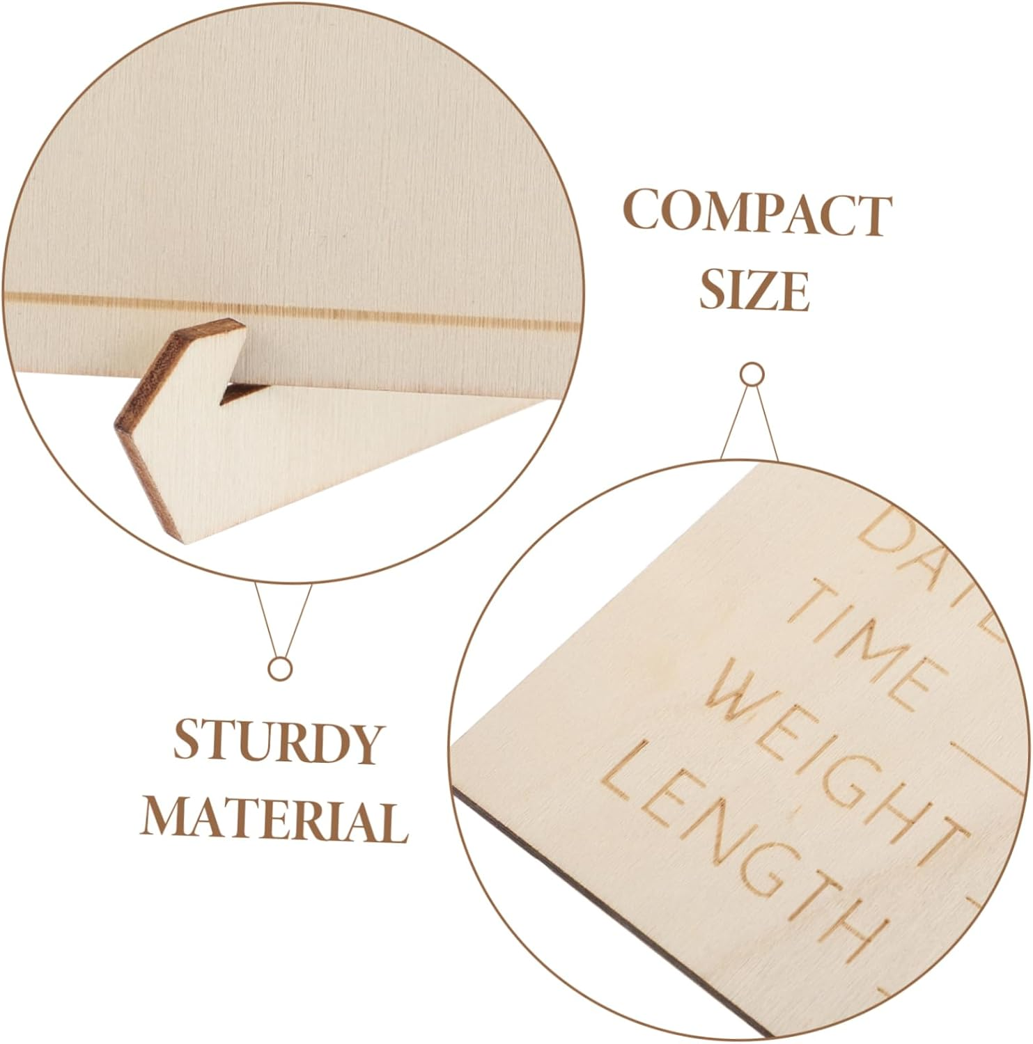 SECFOU Personalised Milestone Photo Board Wooden Announcement Sign Classic Decor for Nursery Newborn Shower image number 6