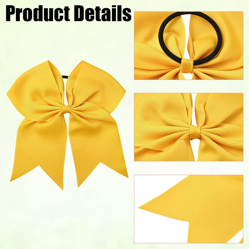 SUNNYCLUE 1 Box 2Pcs Bow Pony Tail Holders Bowknot Hair Ties Coquette Large Jumbo Scrunchies Bows Knot Cheer Hair Ponytail Elastic Tail Bands for Women Cheerleading Summer Sports School Decorations image number 3