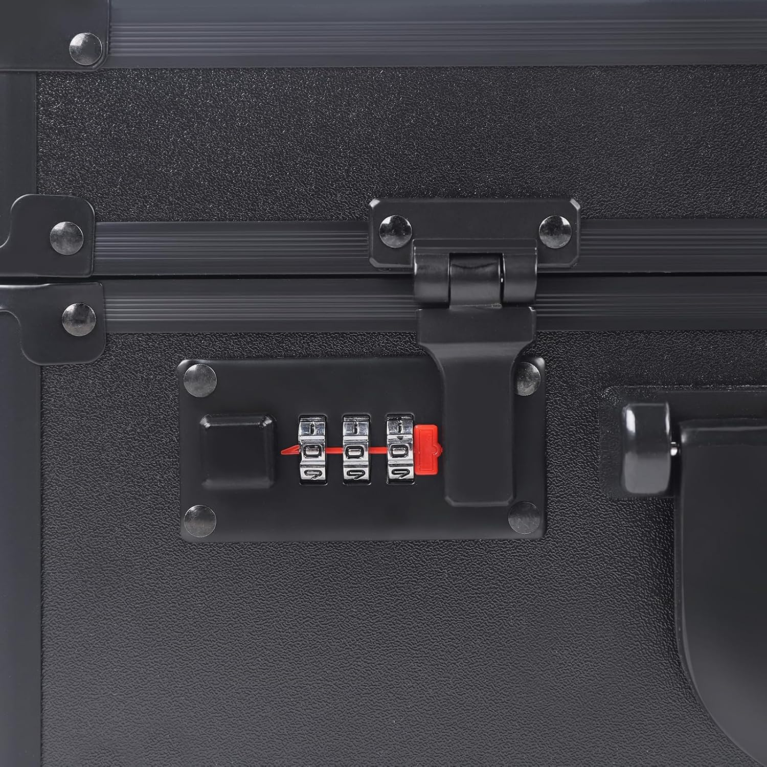 Professional Hairdressing and Makeup Lockbox, 16X12X6 Inch Portable Hairdressing Tool Suitcase, Large Capacity Hairdresser Case Organizer with Password for Storaging Scissors Clips Brush (Black)