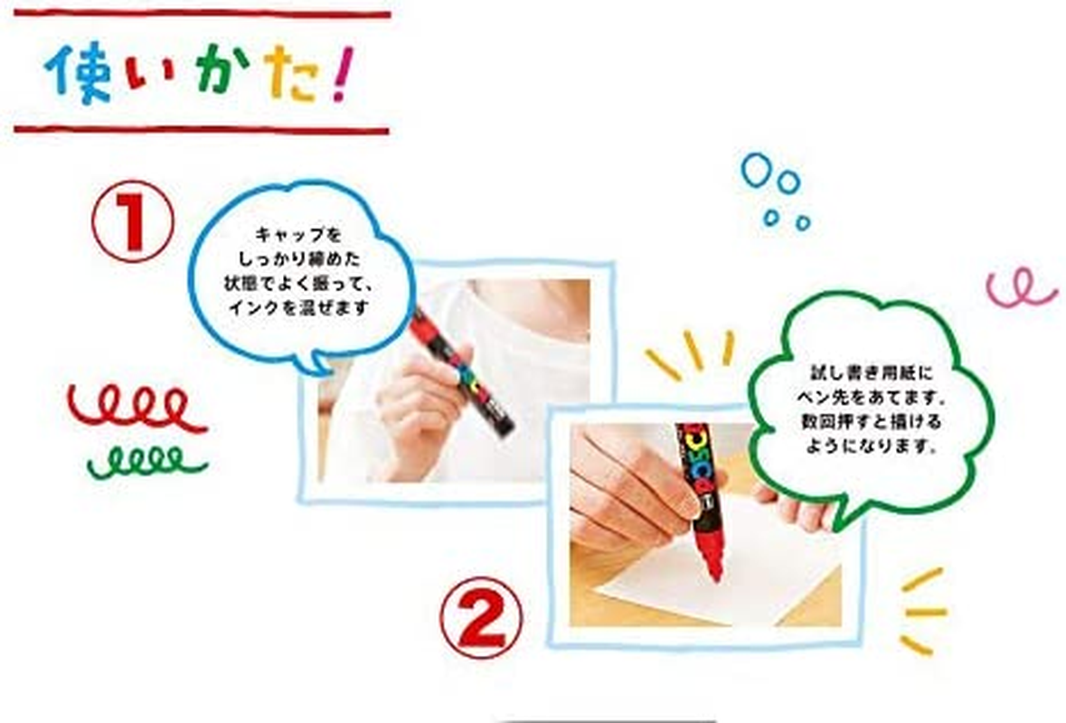 Posca Paint Marker Extra Fine Point (PC-1M,PC-1ML) 28 Colors FULL RANGE Bundle Set Uni Mitsubishi Poster Colour ALL COLOR Marking Pen Loconeko Original Manual Set image number 2