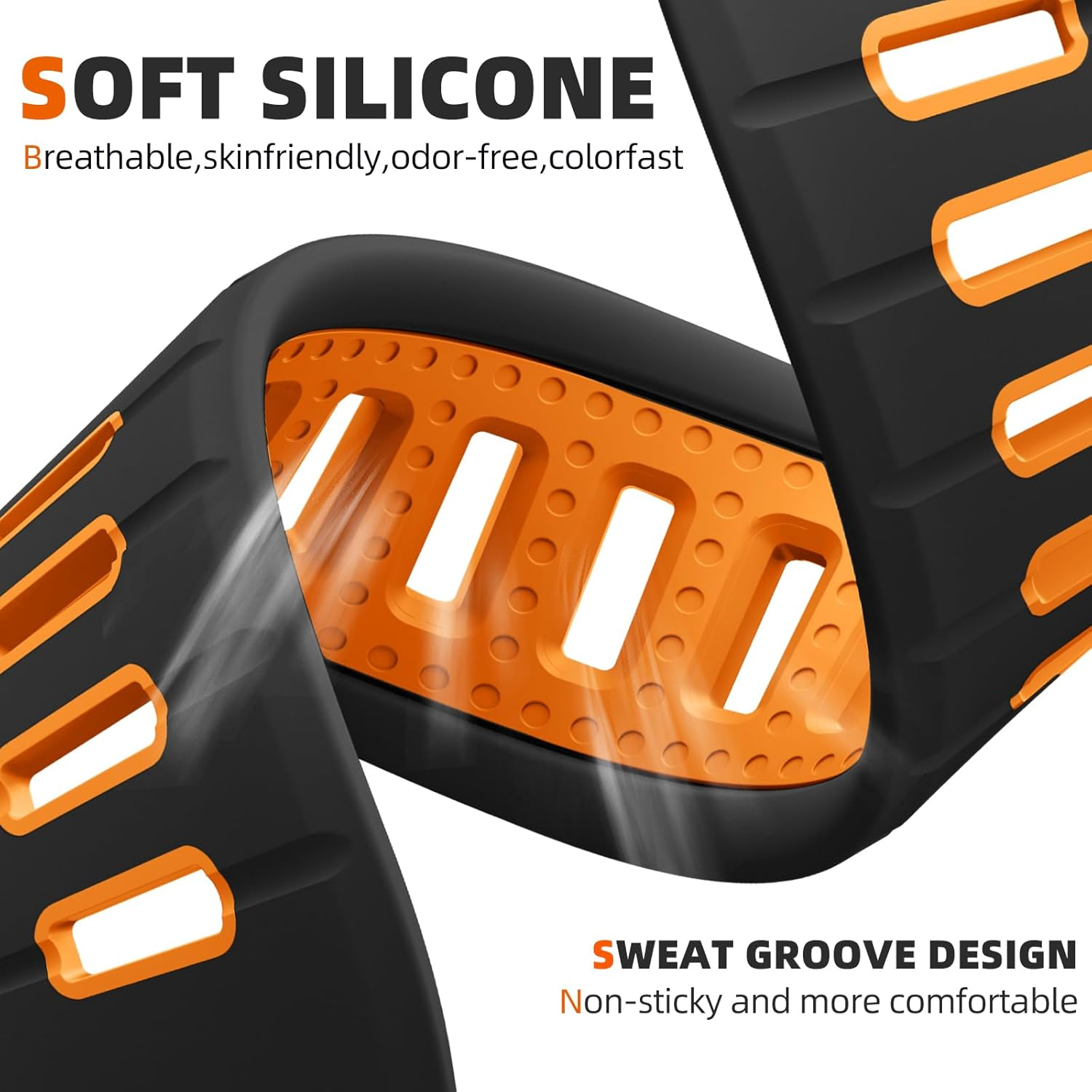 Ouwegaga Compatible with Samsung Galaxy Watch Ultra Band 47Mm(2024), Soft Silicone Sport Waterproof Replacement Wristband for Galaxy Watch Ultra Bands for Women Men, Multi Colors image number 2