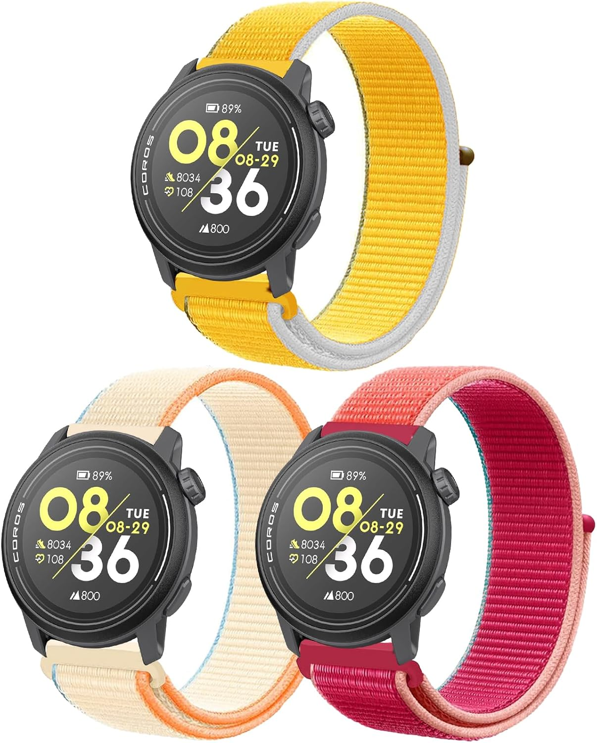 Harikiri 20Mm 22Mm Nylon Straps Compatible with COROS PACE 3/APEX 2 Pro/Pace 2/APEX Pro/Apex 2/APEX 46Mm/Apex 42Mm for Men and Women