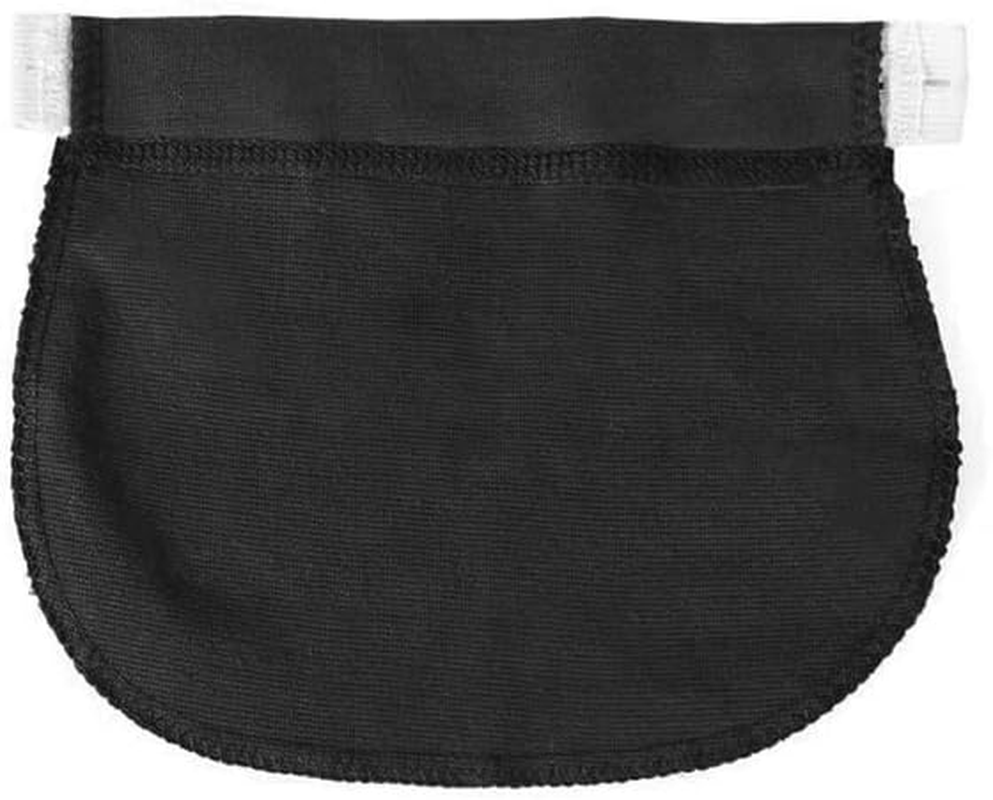 Maternity Pregnancy Waistband Elastic Extender Waist Pant Belt Button Adjustable Black