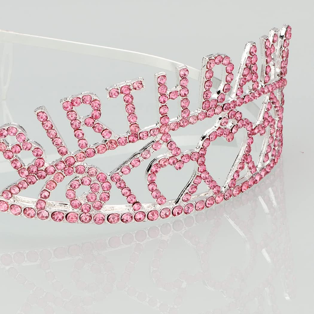 AOPRIE Birthday Crowns for Women Tiaras for Women Crowns for Girls Crystal Tiara Crowns for Women - Silver Green image number 2