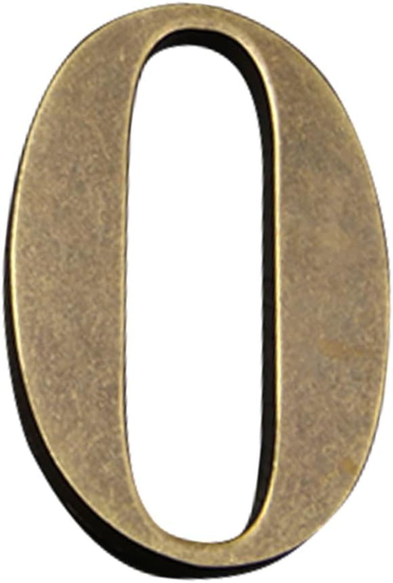 Zayookey Metal House Number Antique 4 Inches (10 Cm) Modern Self-Adhesive Door Numbers House Address Numbers Plaque Street Metal House Number (Door Number 2)