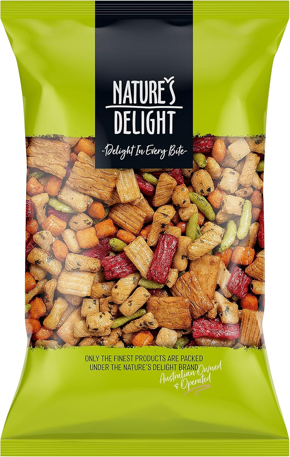 Nature&rsquo;S Delight Coloured Rice Crackers 200G &ndash; Crispy Rice Snacks Variety Pack, Light & Crunchy Rice Crisps for Everyday Snacking image number 4