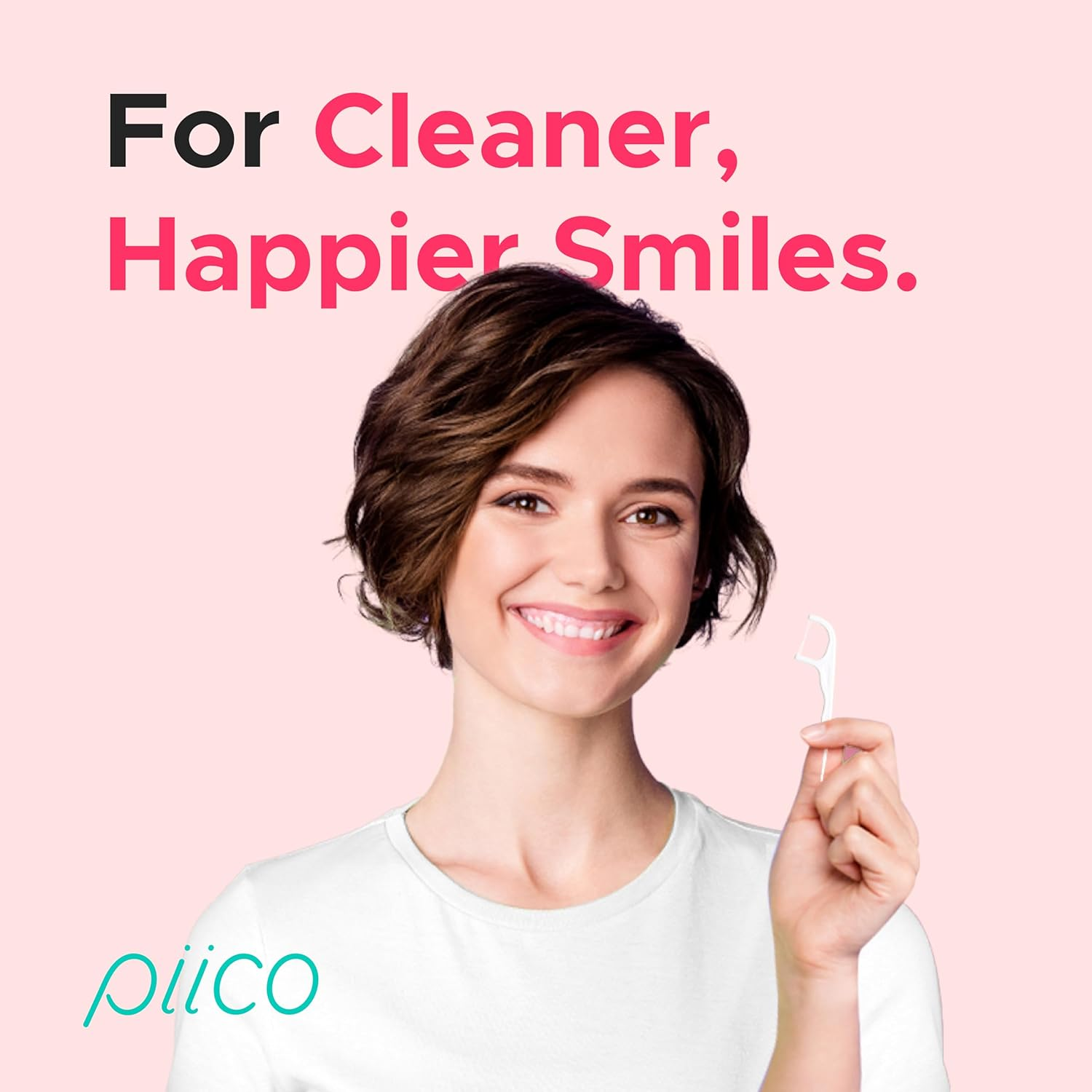 Piico Rose Floss Picks with Xylitol, 100 Counts, Unbreakable and Shred-Resistant Flossers for Adults, Resealable Pack, Long-Lasting Unique Flavored Dental Floss Picks, Doubles as Portable Dental Picks image number 6