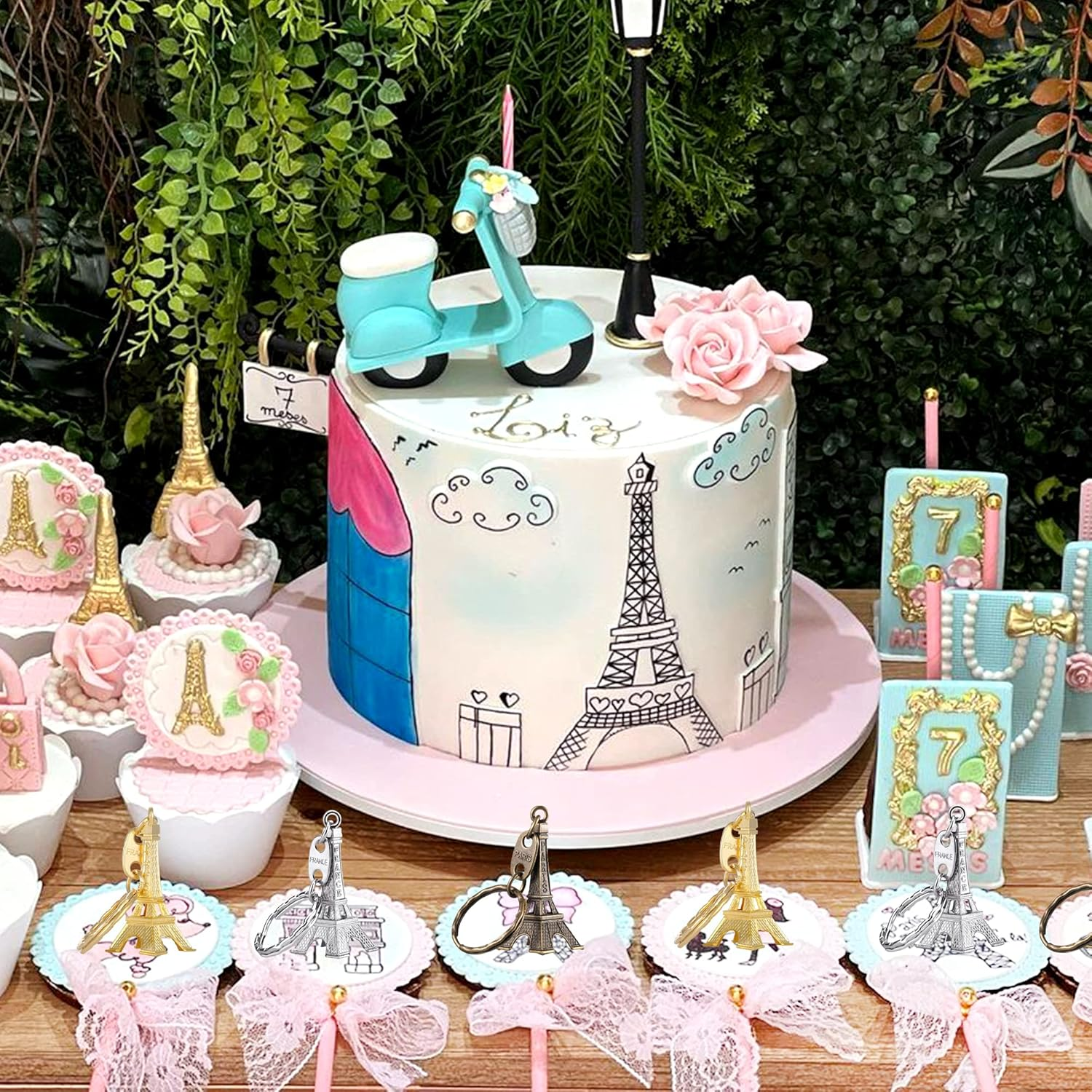 15 Sets Paris Party Favors Eiffel Tower Shape Keyring Retro Adornment French Souvenirs Keychains French Theme Party a Day in Paris Party Parisian Tea Garden Party Supplies for Girl Women Birthday Gift image number 5