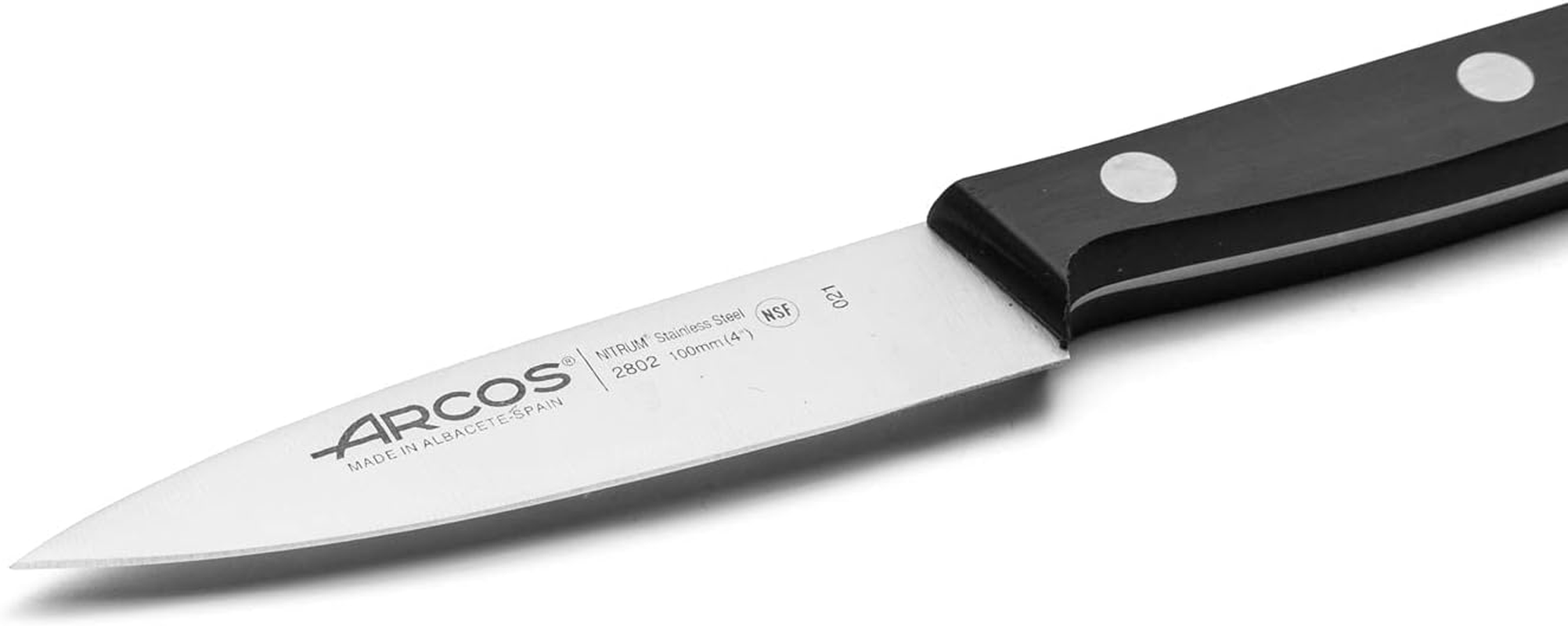 Arcos Universal Series - Chef'S Knife - Nitrile Stainless Steel Blade - 100 Mm - Handle Polyoxymethylene (POM) Colour Black, 12.5 X 5 X 5 Cm