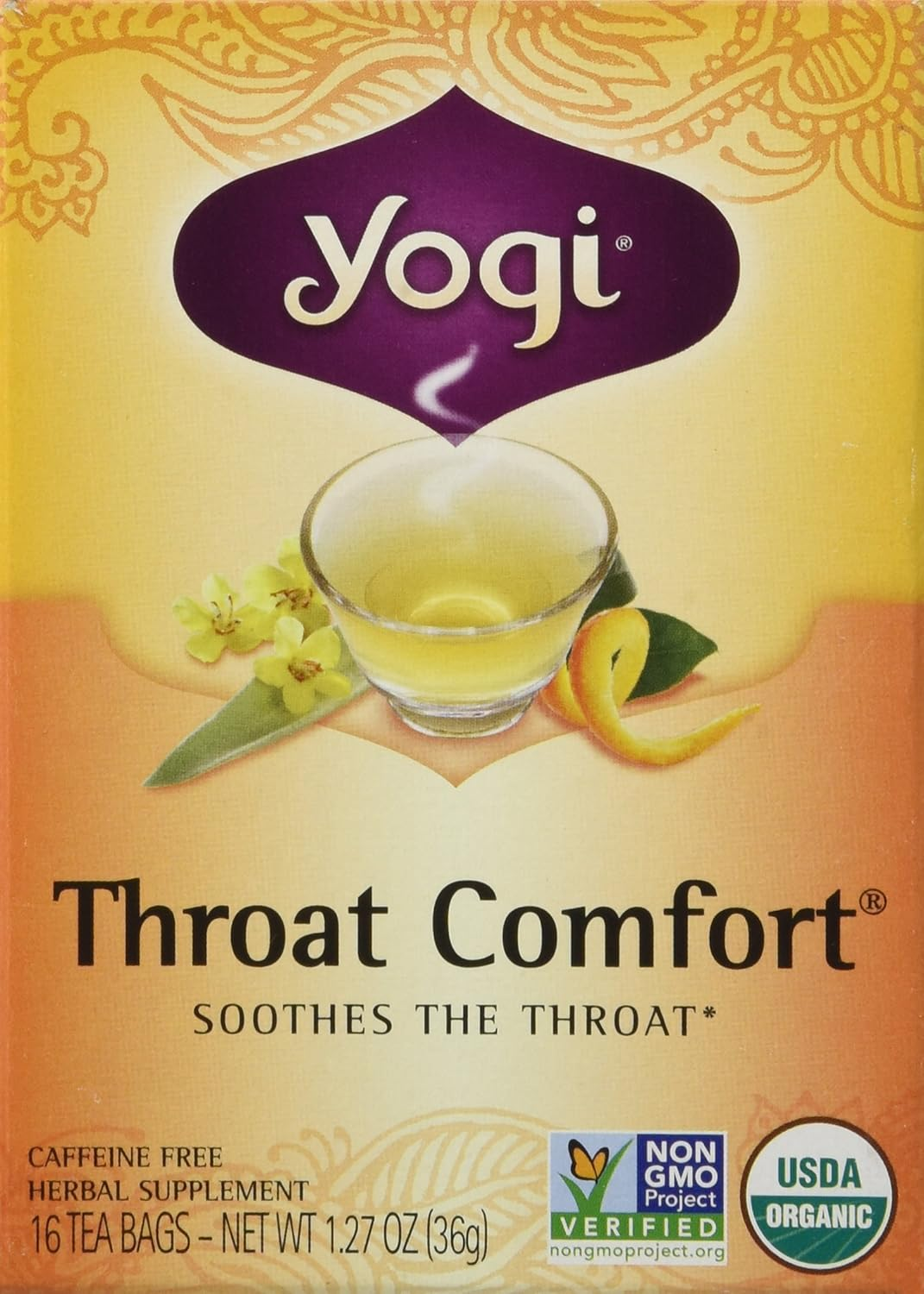 YOGI TEA - Organic Throat Comfort Herbal Tea Bags - 16 image number 1