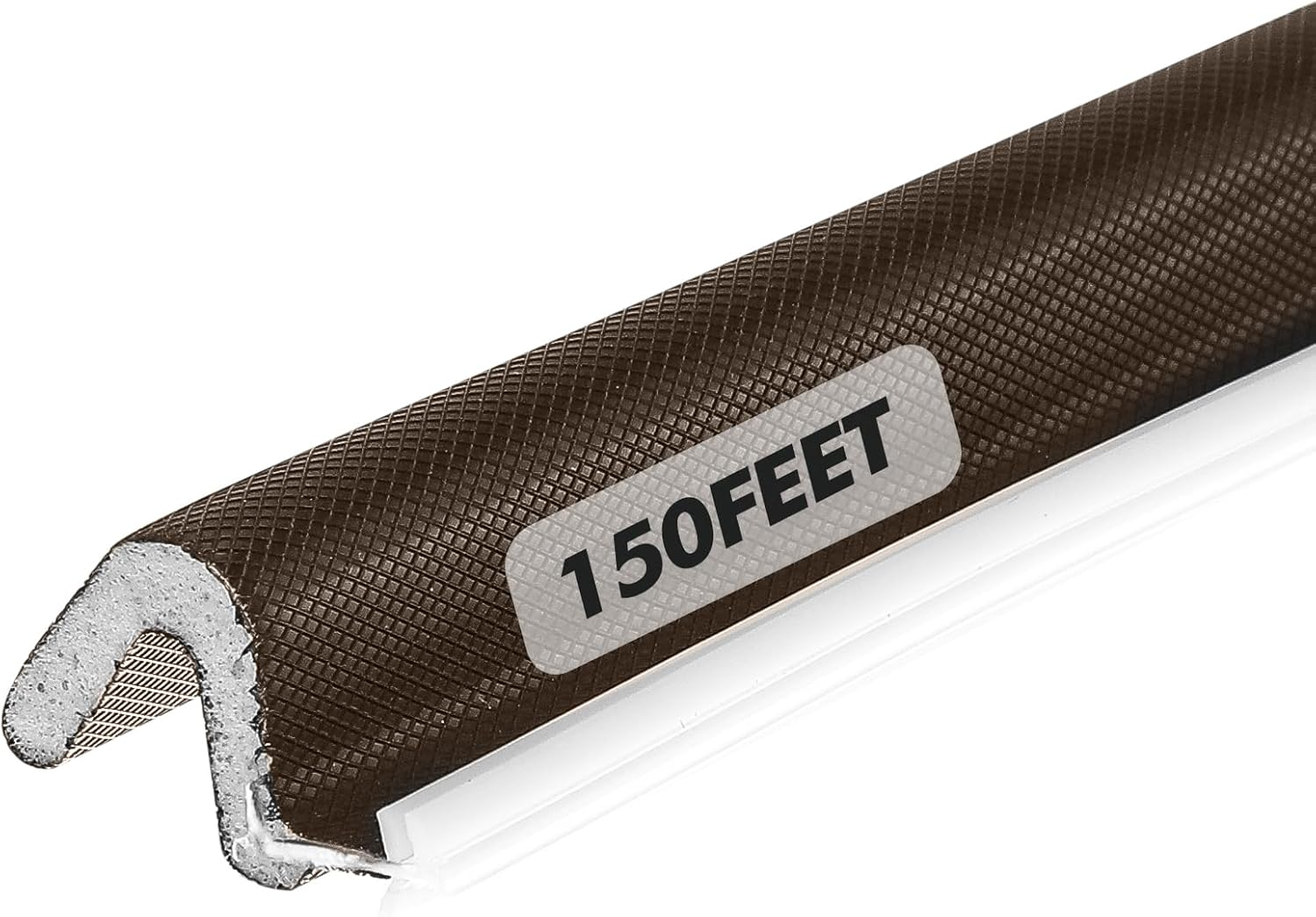 BBTO Door Weather Stripping Seal Winter Windows Kerf Soundproof Strip V-Shaped Q Foam Weather Stripping Door Frame for Card Slot Large Gap and Easy Installation(60 Feet,Black)