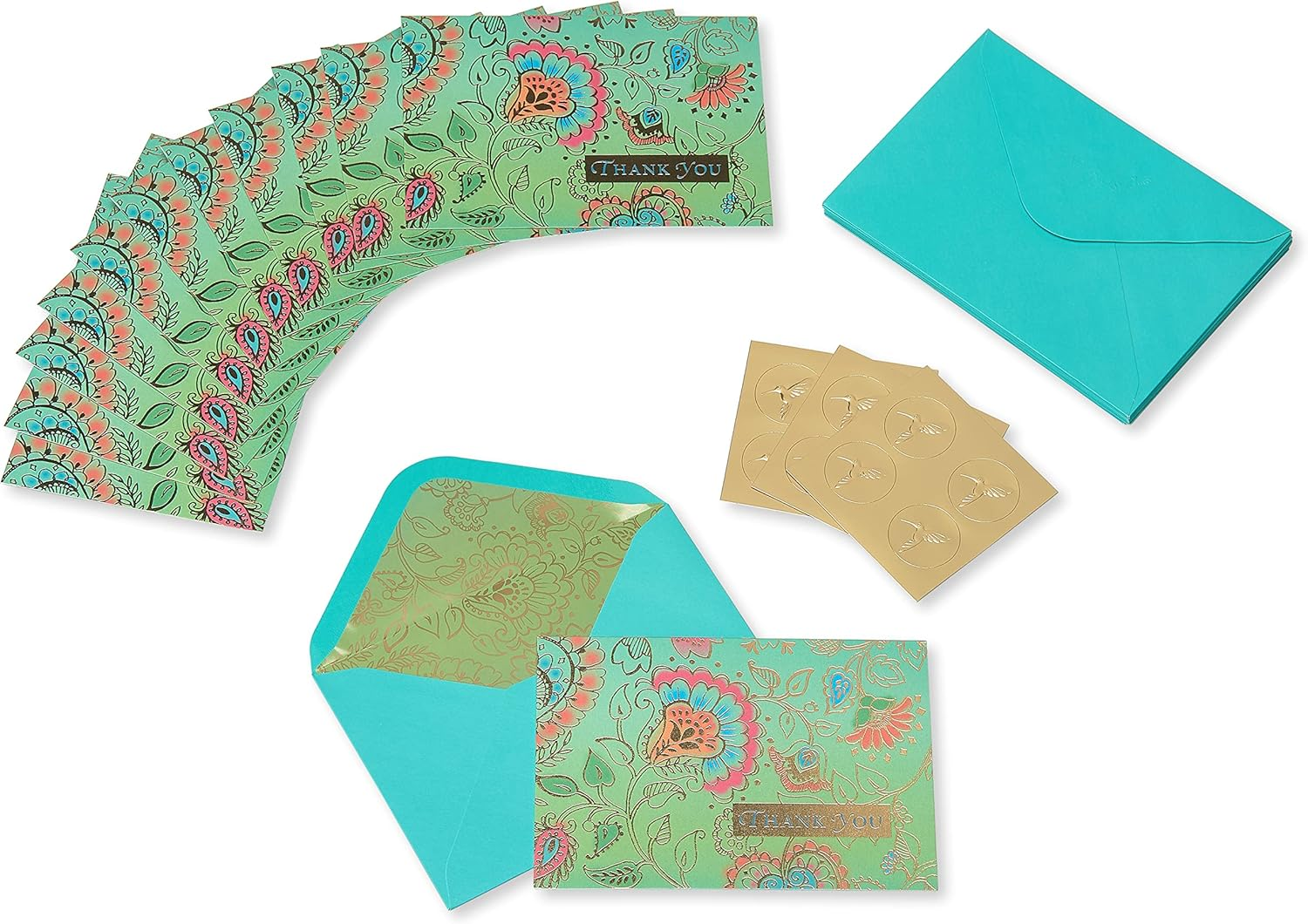 Papyrus Bohemian Thank You Boxed Note Cards, 12-Count image number 4