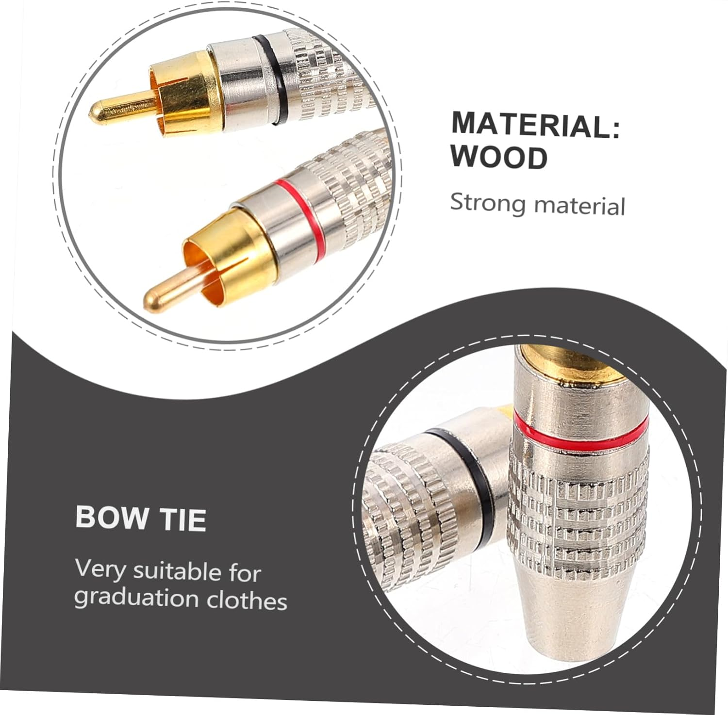 Angoily 4Pcs Gold Plated Male Audio Plug Speaker Connector Set for Home Theater Hi-Fi Sound System with Colored Rings Compatible with Professional Av Equipment image number 3