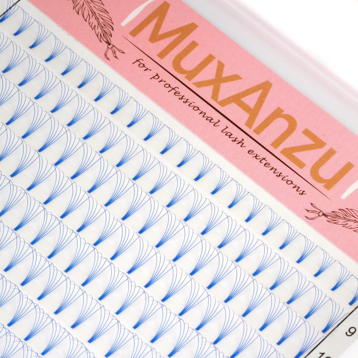 Colored Premade Fans Eyelash Extension Short Stem Volume Lash Extensions 5D Pink Blue Purple Brown 352 Clusters (Purple, 5D 0.07 D 8-15Mm MIXED)